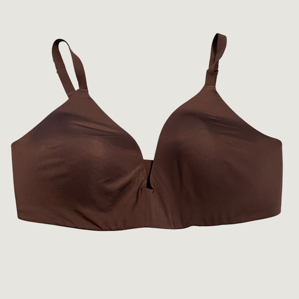 SKIMS Fits Everybody Wireless Bra 38D T-Shirt Bra Stretch Cocoa Brown